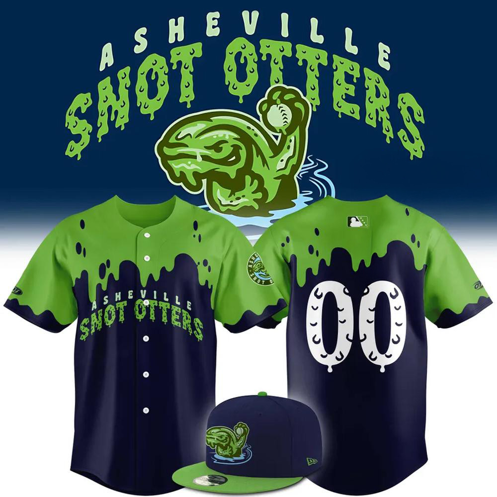 Custom Asheville Tourists Snot Otters Baseball Jersey Gift For Fans