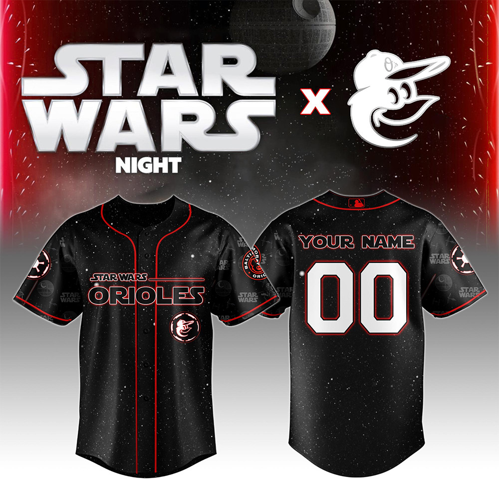 Custom Baltimore Orioles MLB x Star War Night Jersey Best Gifts For Baseball Fans