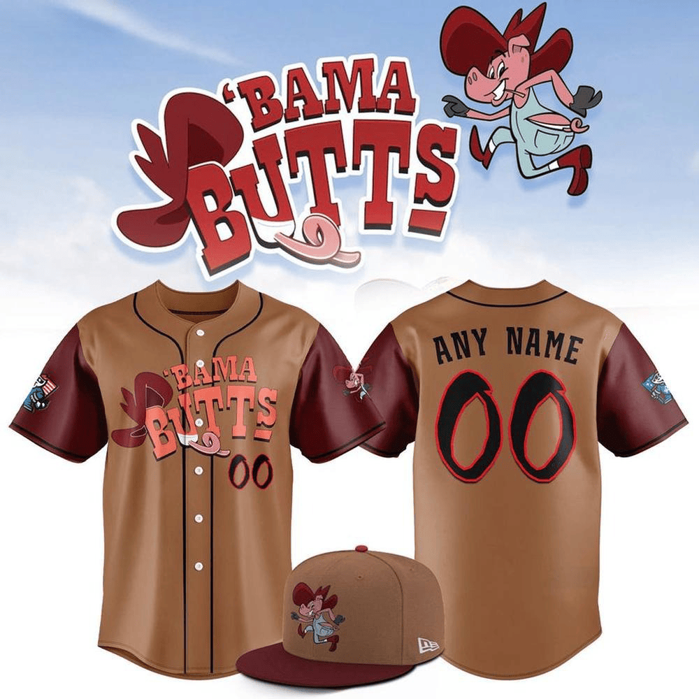Custom Bama Butts Rocket City Trash Pandas Baseball Jersey Gifts For Him