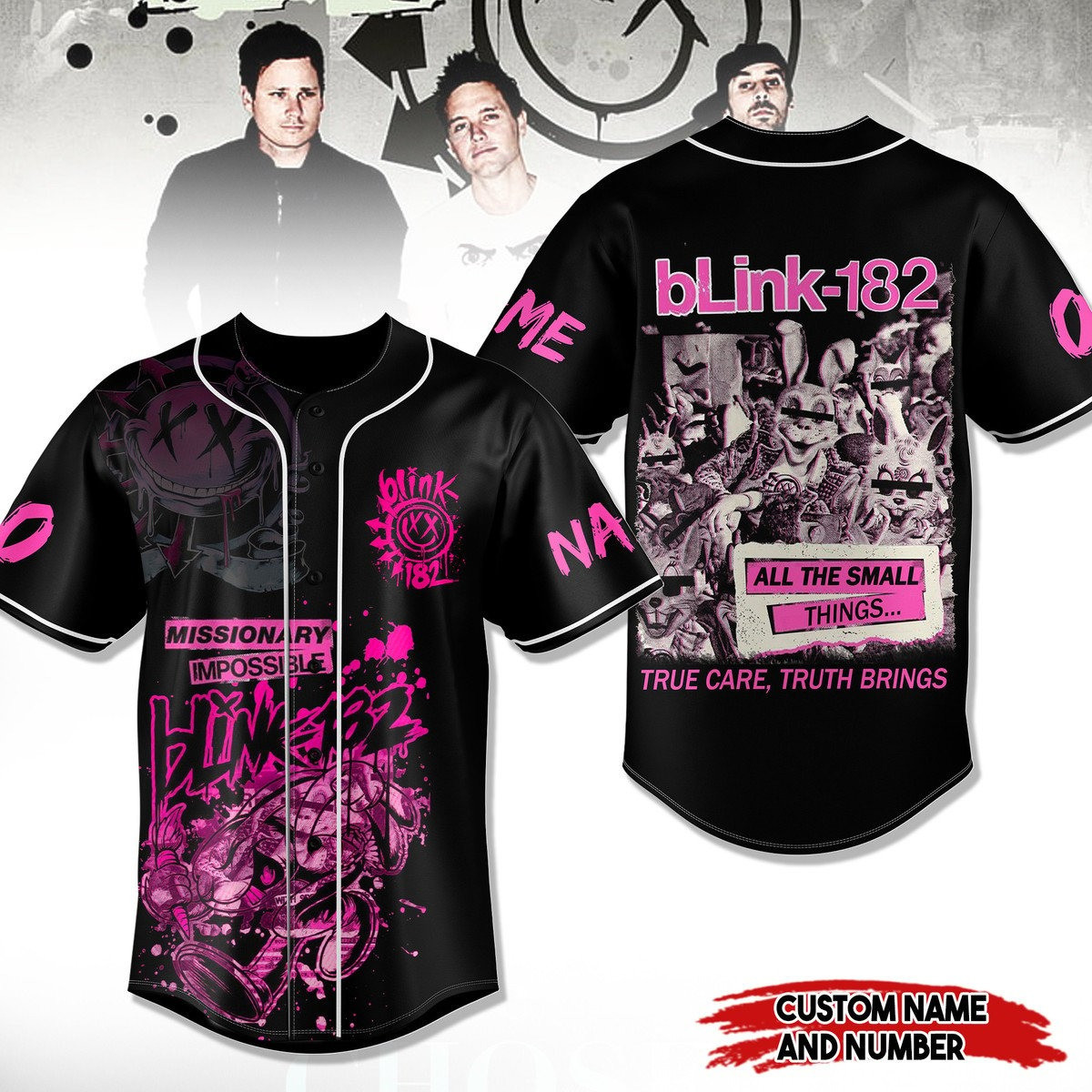 Custom Blink 182 All Is Small Things Music Band Jersey Shirt Best Gift For Fan Owners