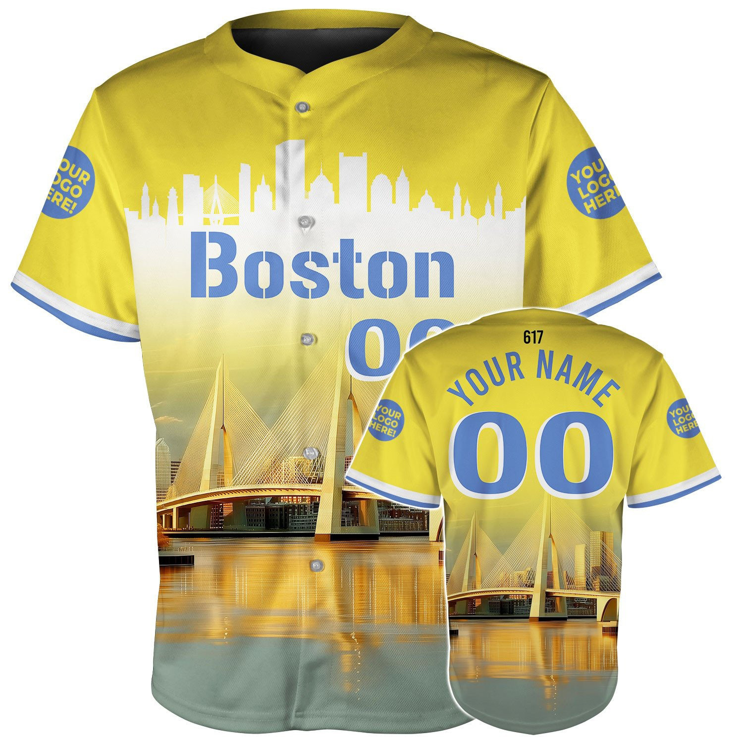Custom Boston Zakim Bunker Hill Memorial Bridge Baseball Jerseys For Men Women