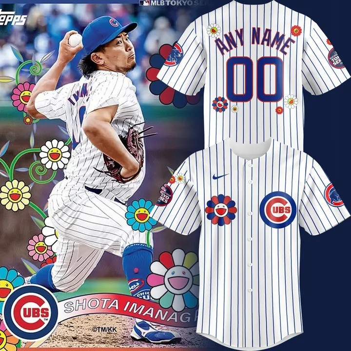 Custom Chicago Cubs 2025 MLB World Tour Tokyo Series Jersey Gifts For Baseball Fans