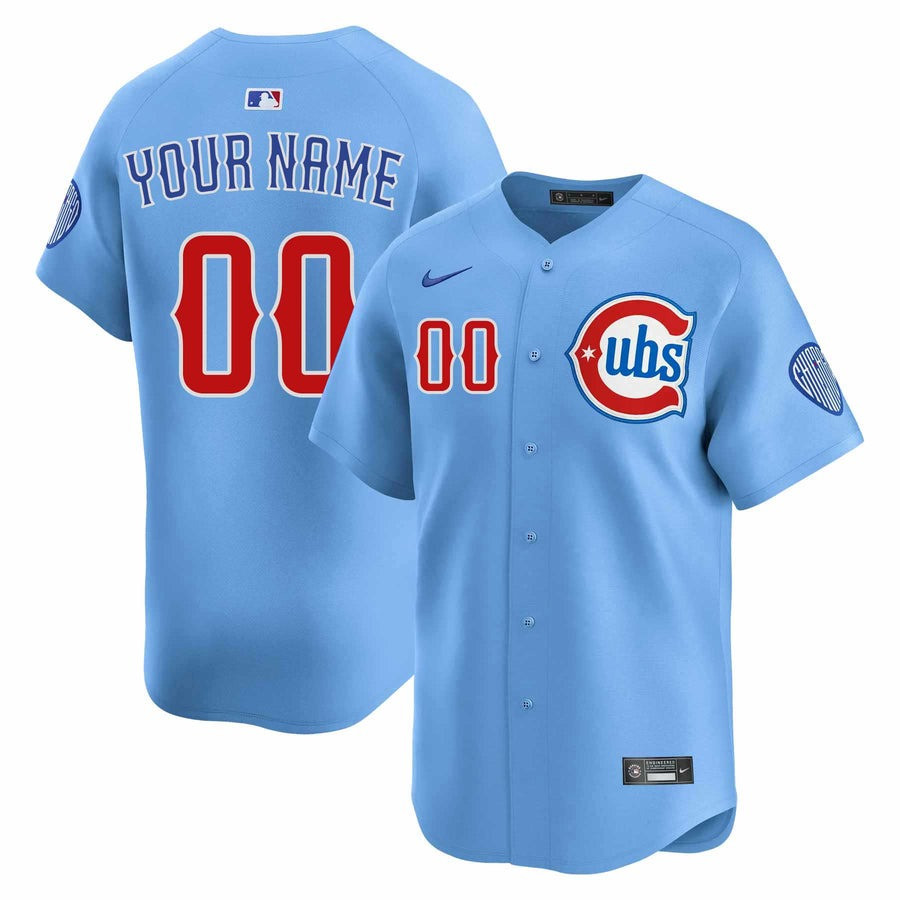 Custom Chicago Cubs Alternate Light Blue Jersey MLB Chicago Cubs New Uniforms Fan Merch