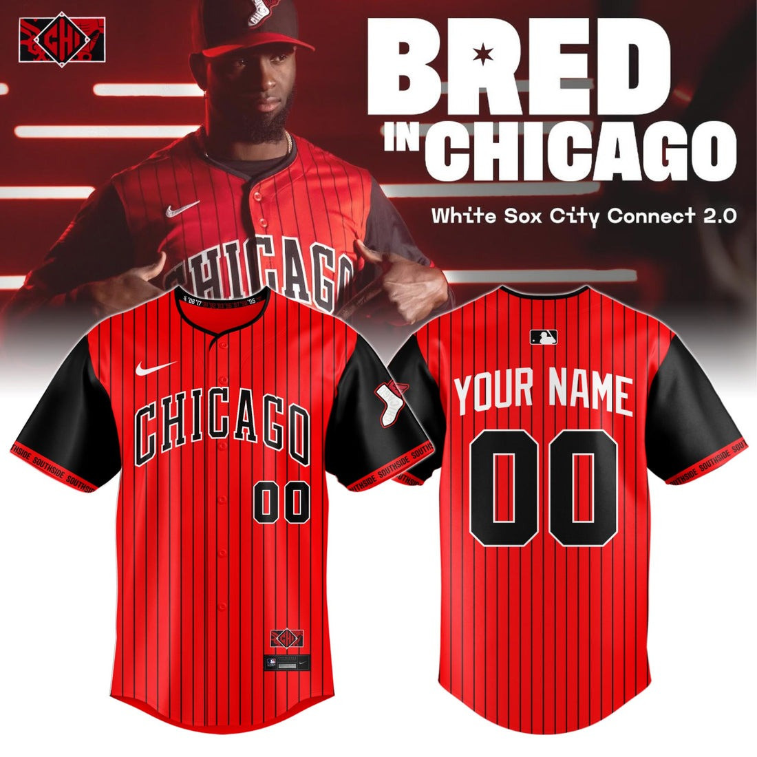 Custom Chicago White Sox Unveil 2025 City Connect 2 0 Special Jersey 2025 Gifts For Fans