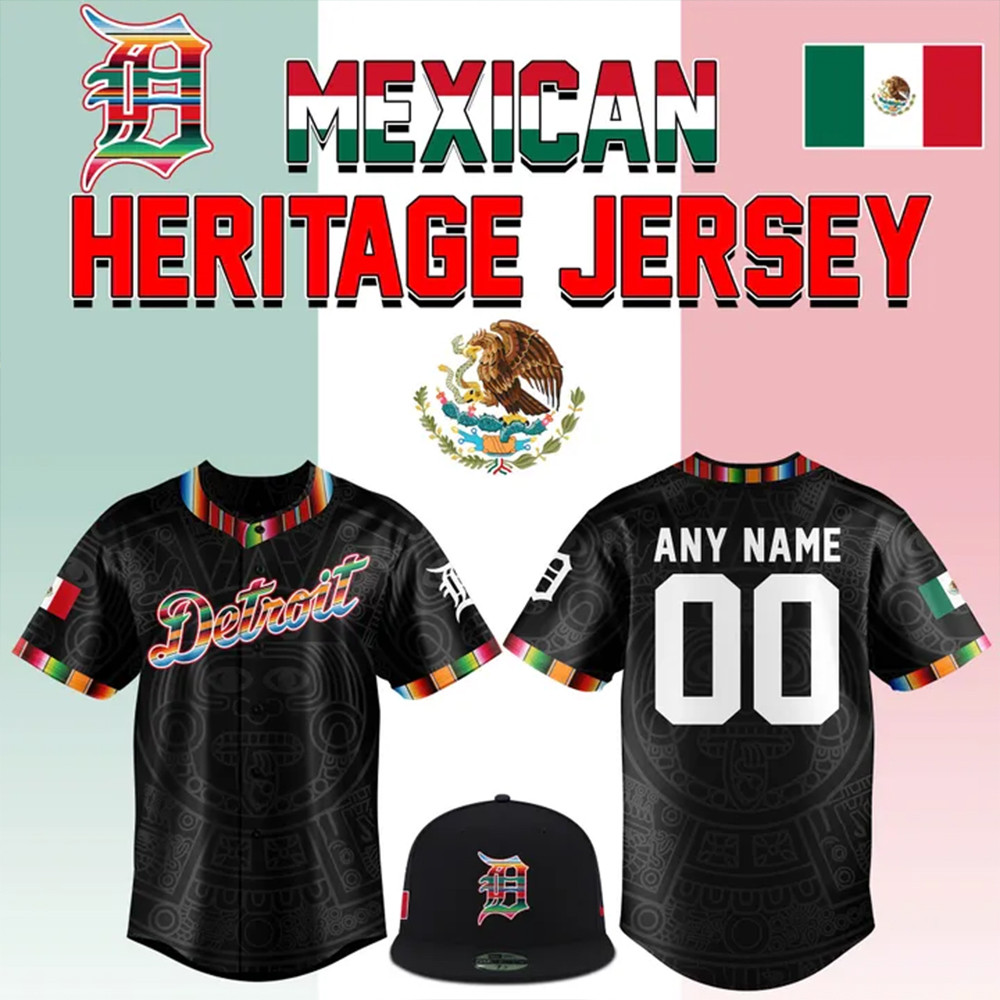 Custom Detroit 2025 Mexican Heritage Night Jersey Best Gifts For Baseball Lovers