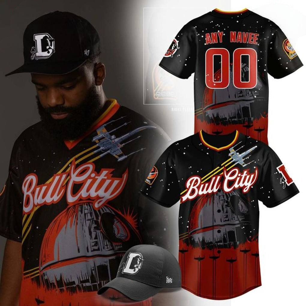 Custom Durham Bulls x Star Wars Bull City Baseball Jersey Best Gifts For Baseball Lovers