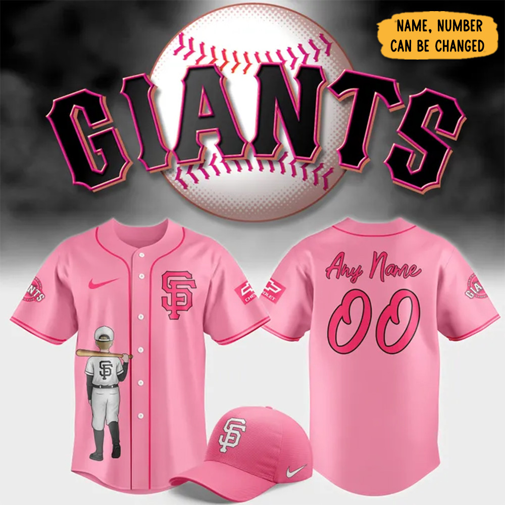 Custom Giants  Pink  Jersey 2025 Best Gift For Football Lovers