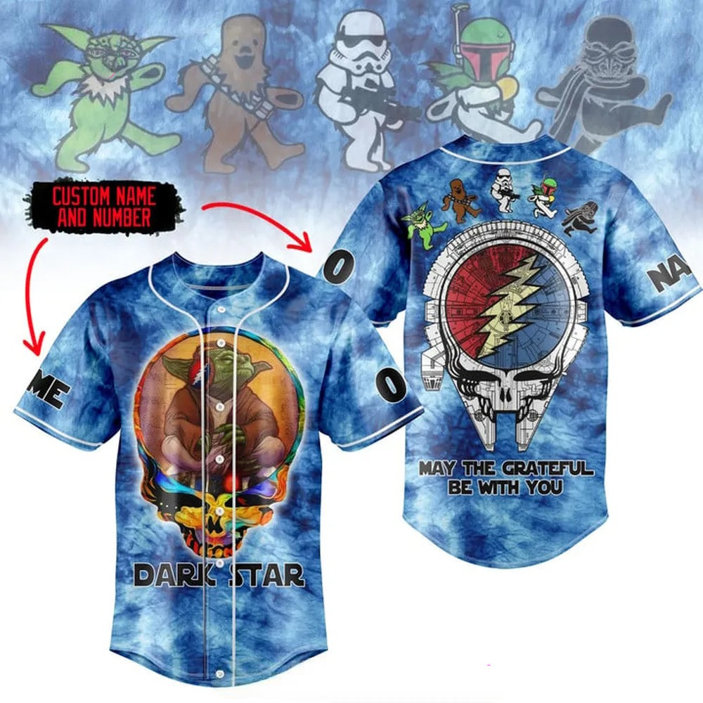 Custom Grateful Dead Dark Star  Edition Baseball Jersey Gifts For Him
