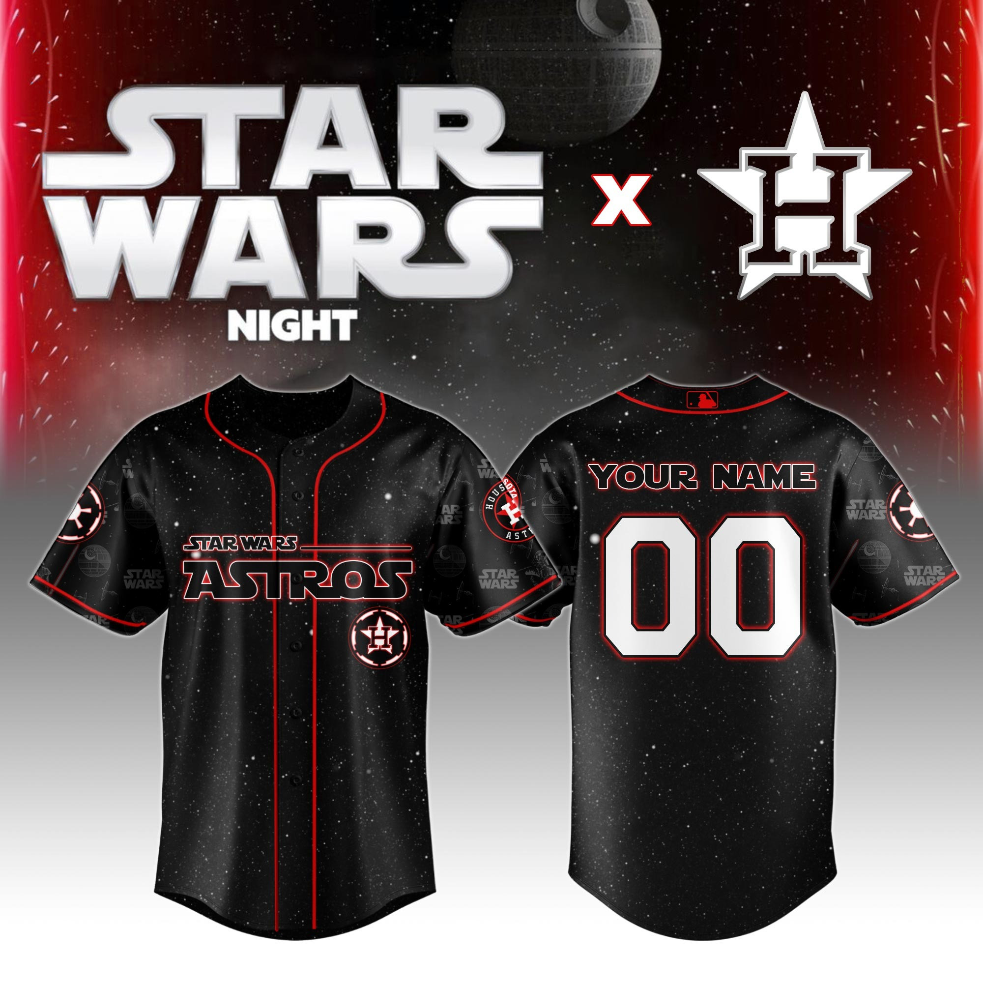 Custom House Astros Star Wars Baseball Jersey Best Gifts For Astros Fans For Him