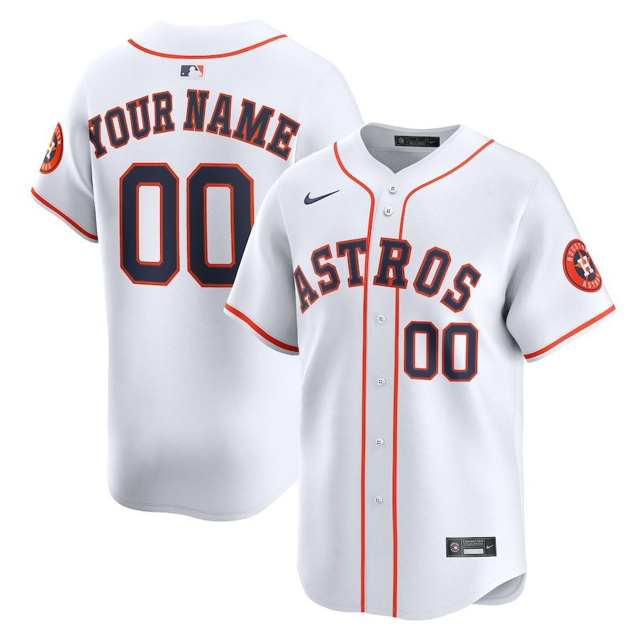 Custom Houston Astros  White Home Jersey MLB Houston Astros Merch Fan Gifts