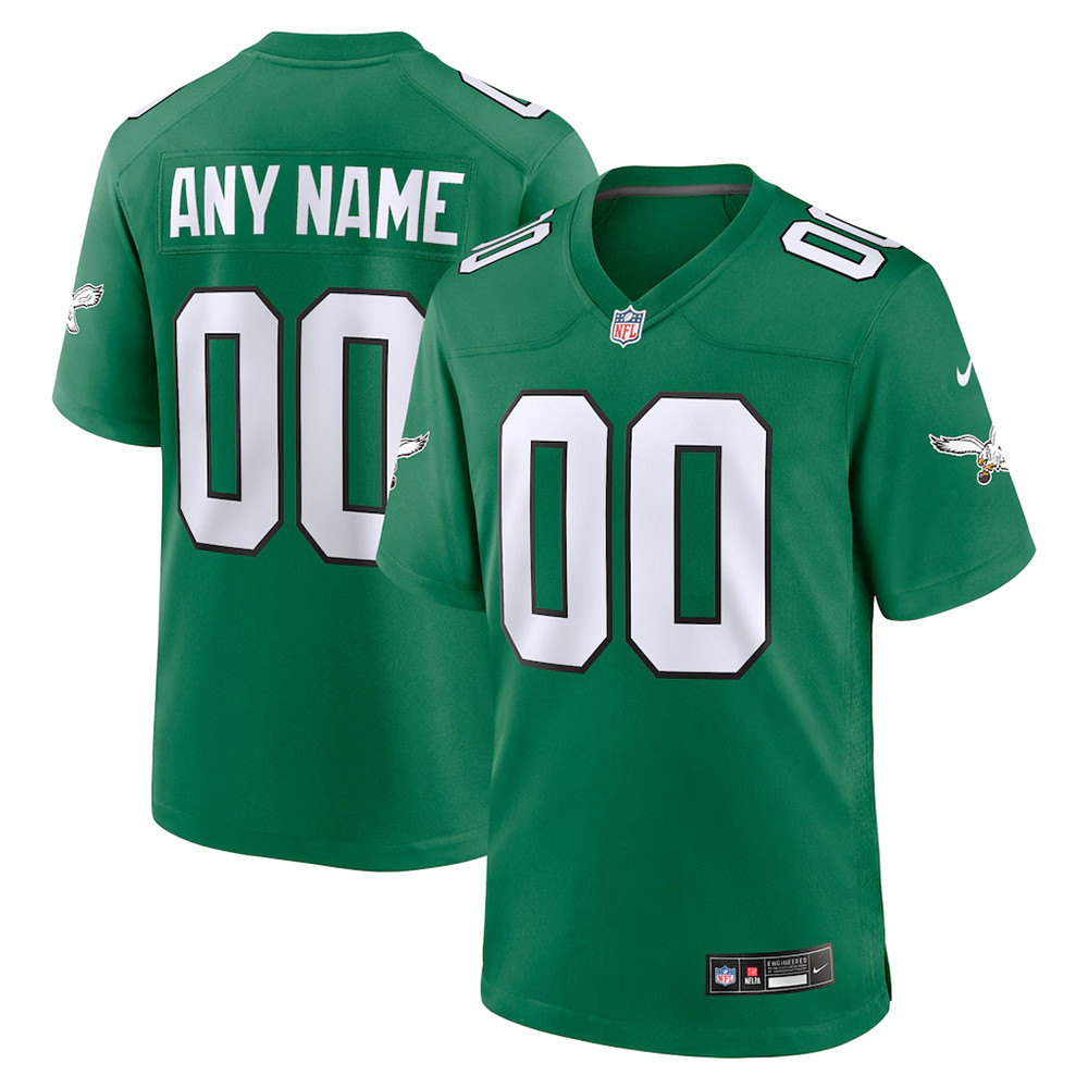 Custom  Kelly Green Philadelphia Eagles Jersey Football Related Gifts