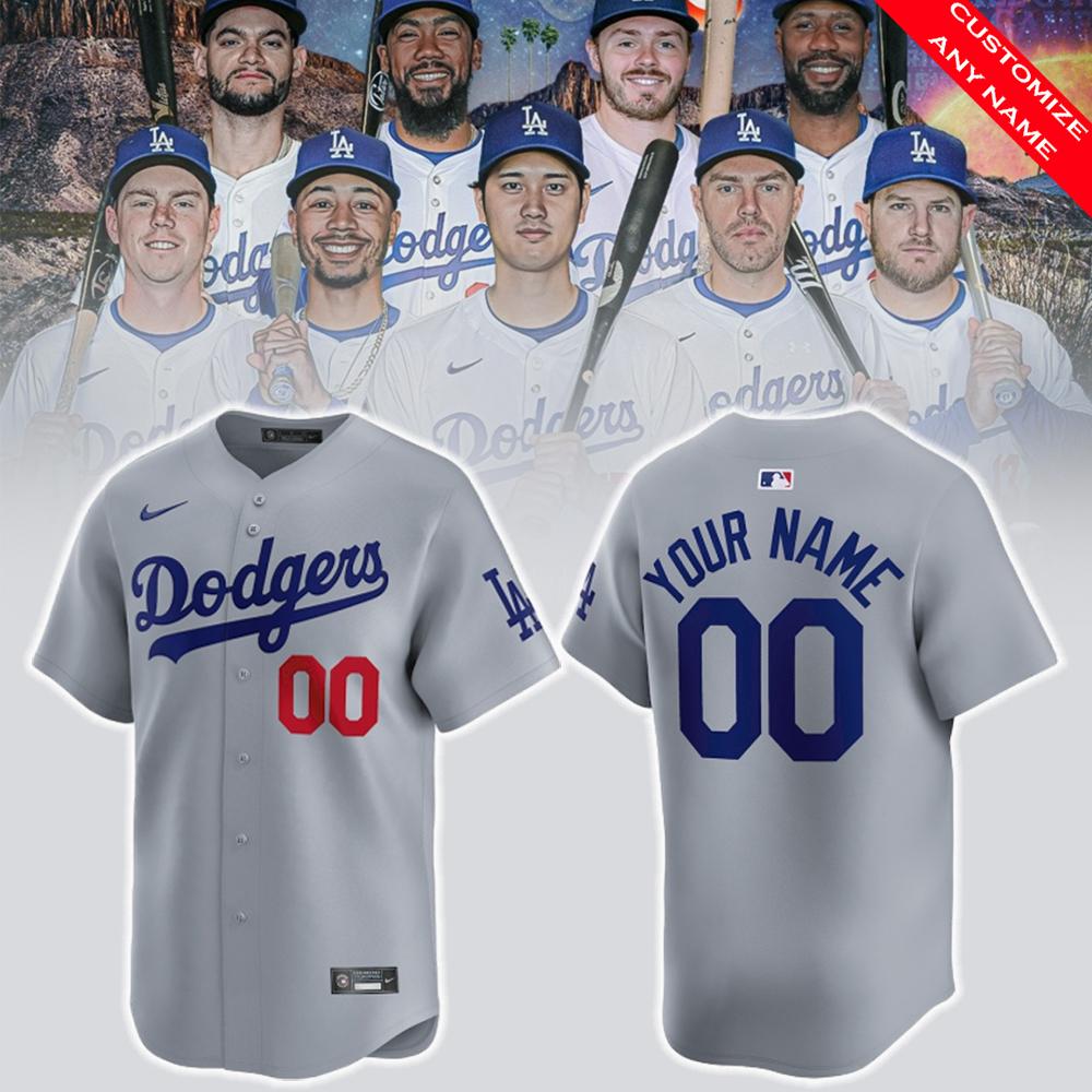 Custom LA Gray Road Jersey Baseball Mom Gifts