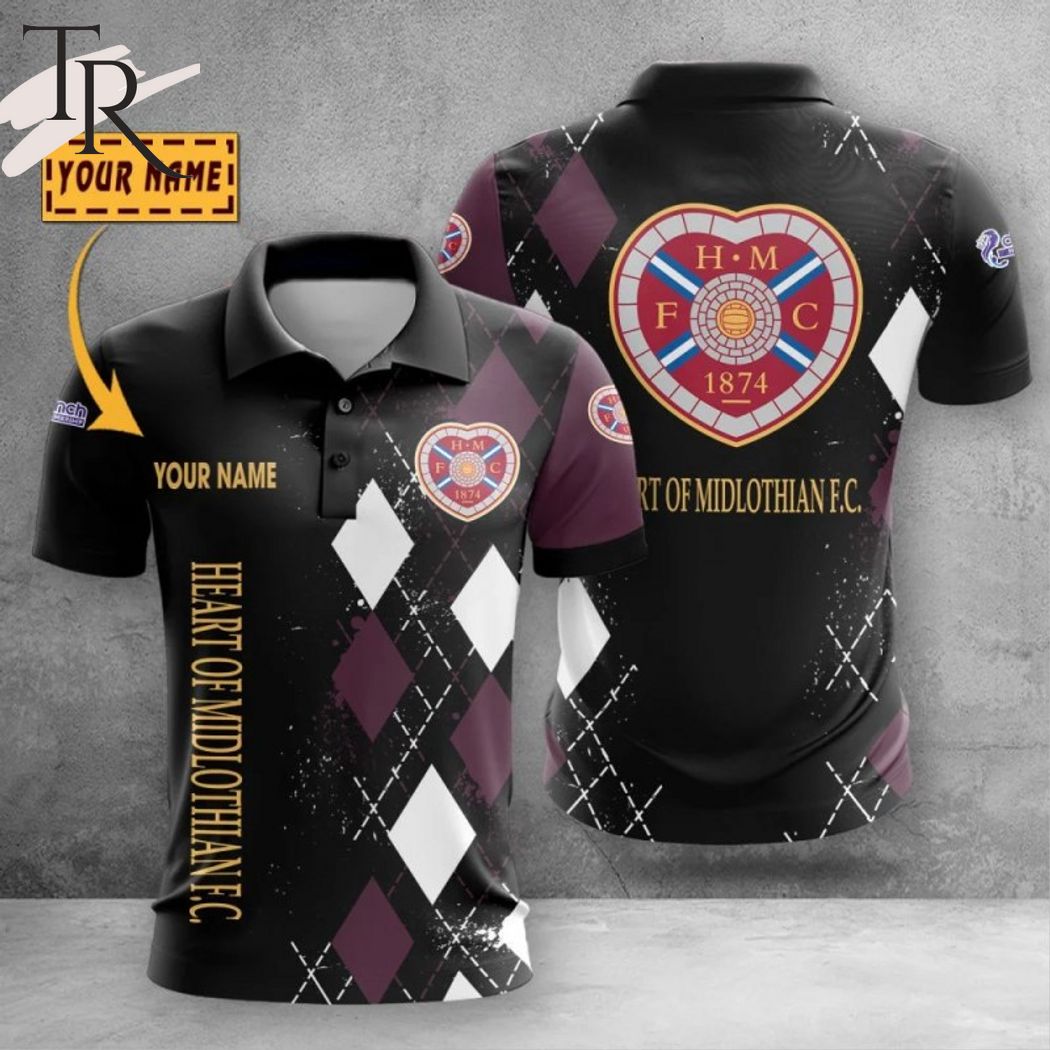 Custom Name Heart Of Midlothian F.C. Polo Shirt