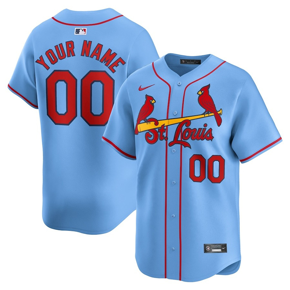 Custom  Nolan Arenado Light Blue St. Louis Cardinals Jersey Gifts For Dad