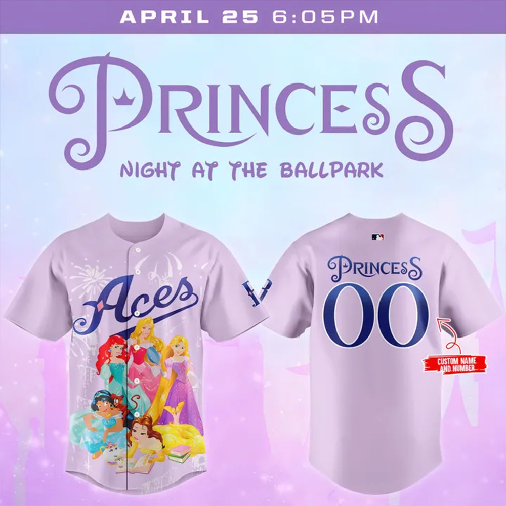 Custom Reno Aces Princess Night Jersey Gifts For Baseball Lovers