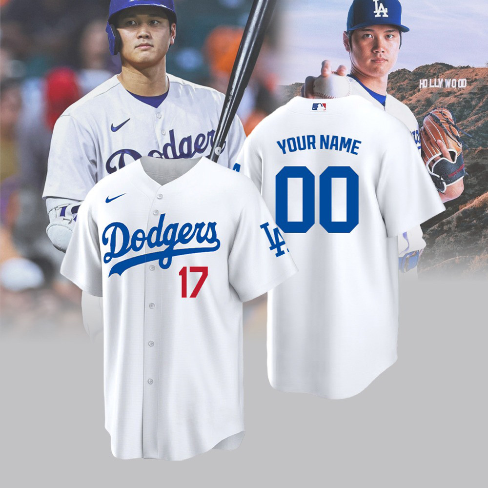 Custom Shohei Ohtani Los Angeles Dodgers Home Jersey Gift Ideas For Baseball Fans