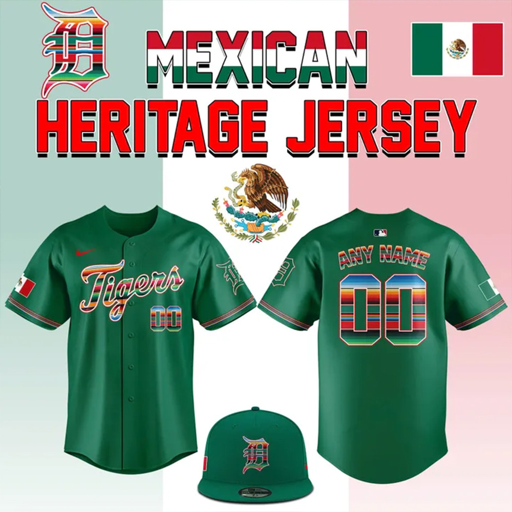 Custom Tiger 2025 Mexican Heritage Night Jersey Cool Baseball Gifts