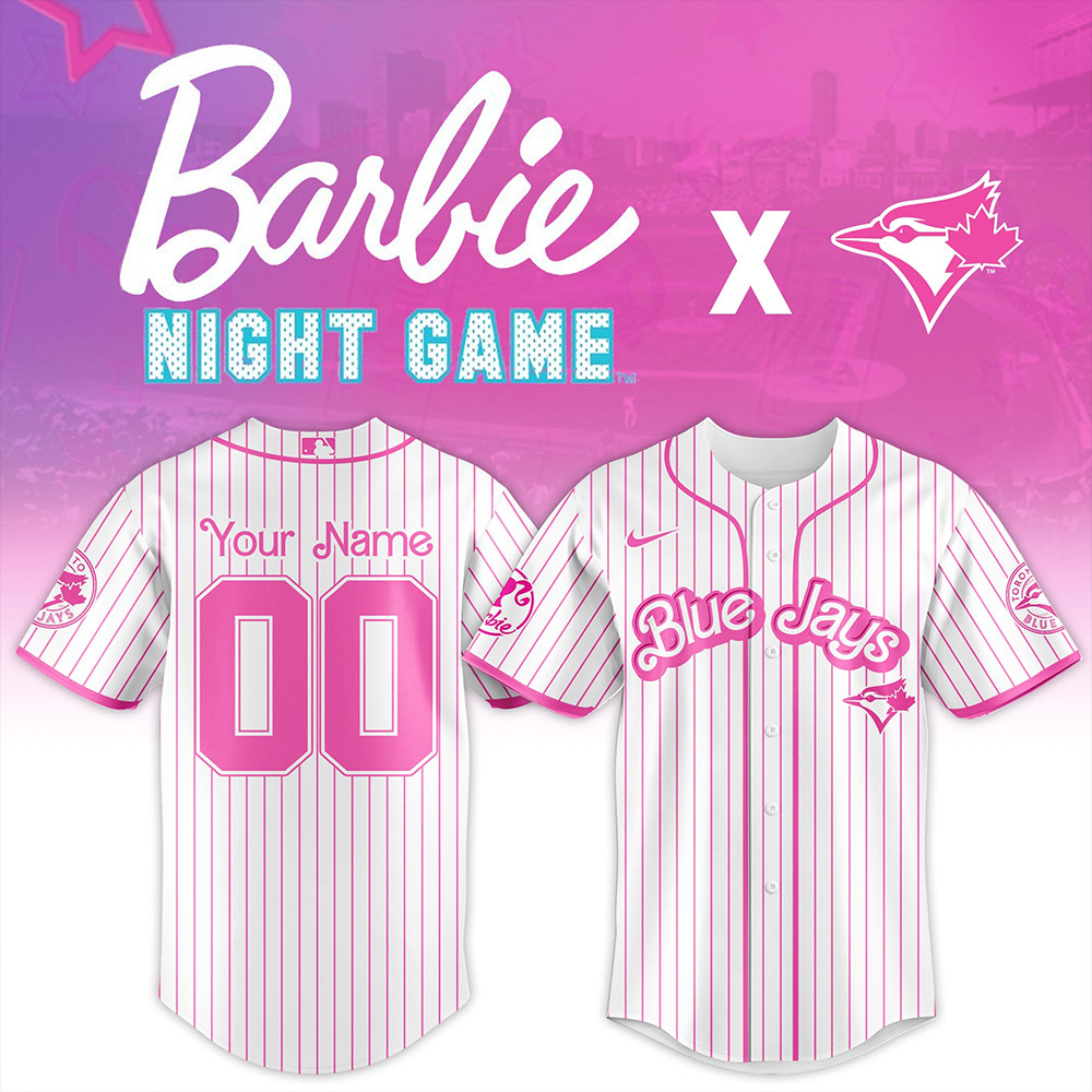 Custom Toronto Blue Jays MLB x Barbie Night Game Jersey Cool Baseball Gifts