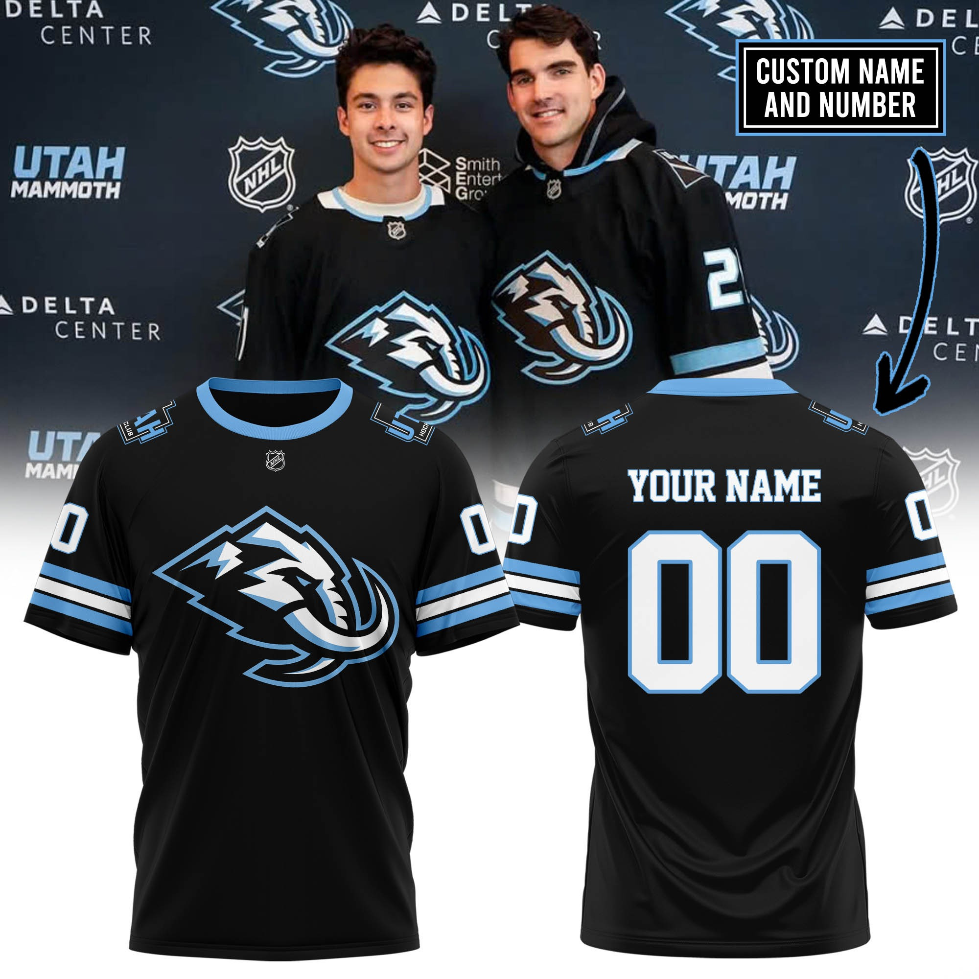 Custom Utah Mammoth Hockey Shirt Utah Mammoth Merch Utah Hockey Club Fan Gifts