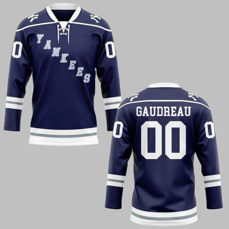 Custom Yankees Hockey Jersey Night 2025 Best Gifts For Yankees Fans Hockey Lovers