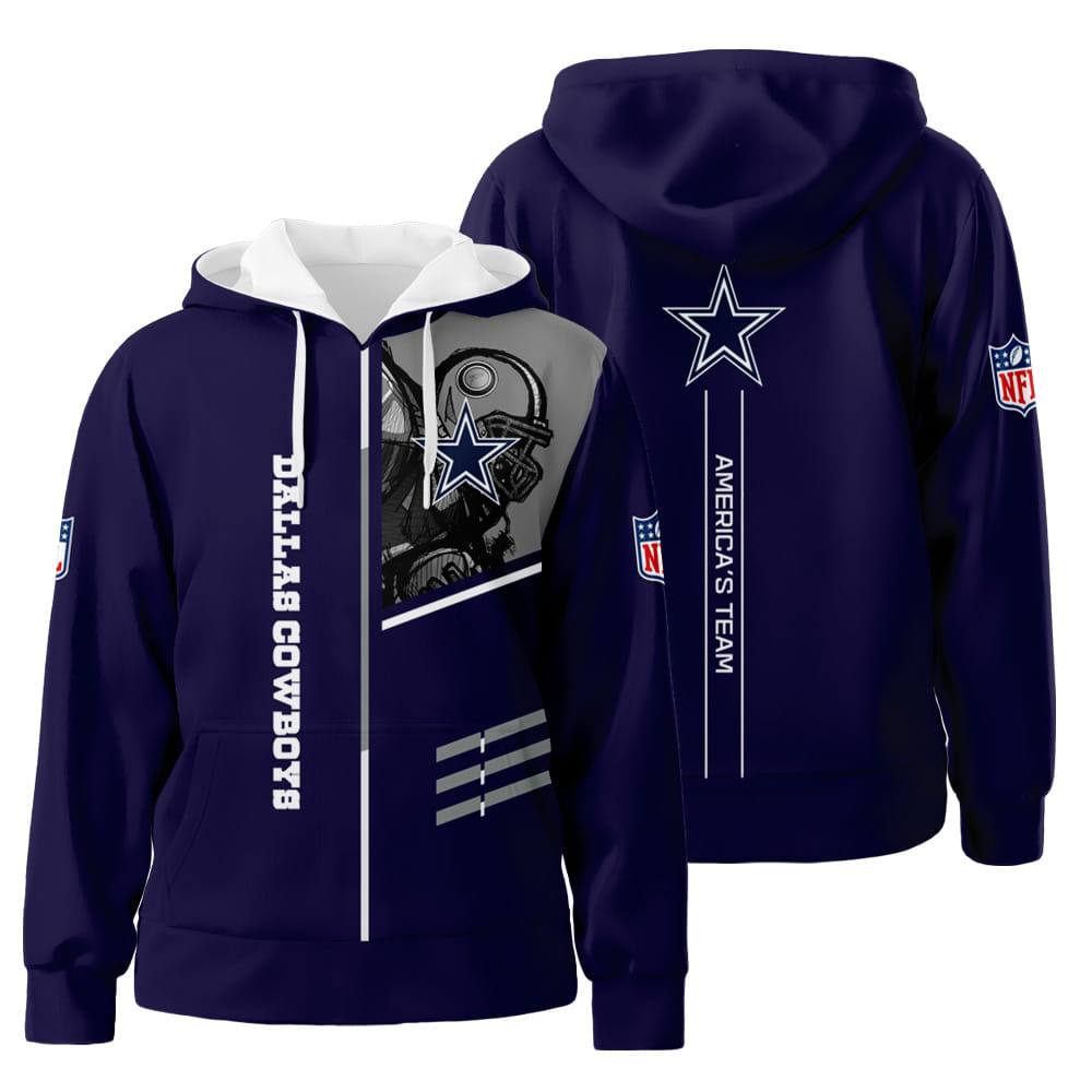 Dallas Cowboys 3D All Over Print Hoodie Zip-Up Hoodie Ver 2