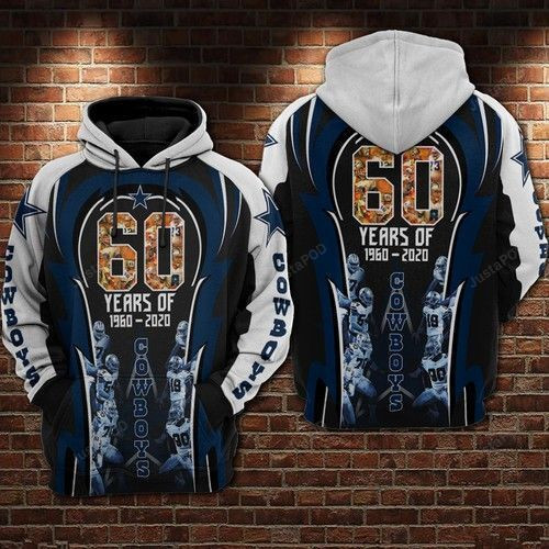 Dallas Cowboys 60-Year Hoodie  Zip Hoodie