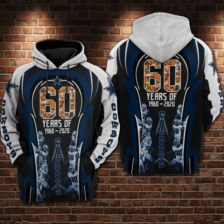Dallas Cowboys 60 Years Hoodie  Zip Hoodie Version 1342