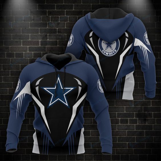 Dallas Cowboys Black V1 NFL Football Team Hoodie