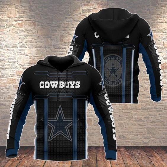 Dallas Cowboys Black V3 NFL Football Team Hoodie