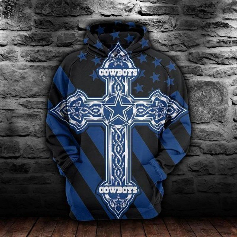 Dallas Cowboys Cross Hoodie Zip Hoodie