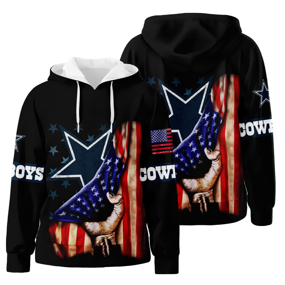 Dallas Cowboys Flag 3D All Over Print Hoodie Zip-Up Hoodie