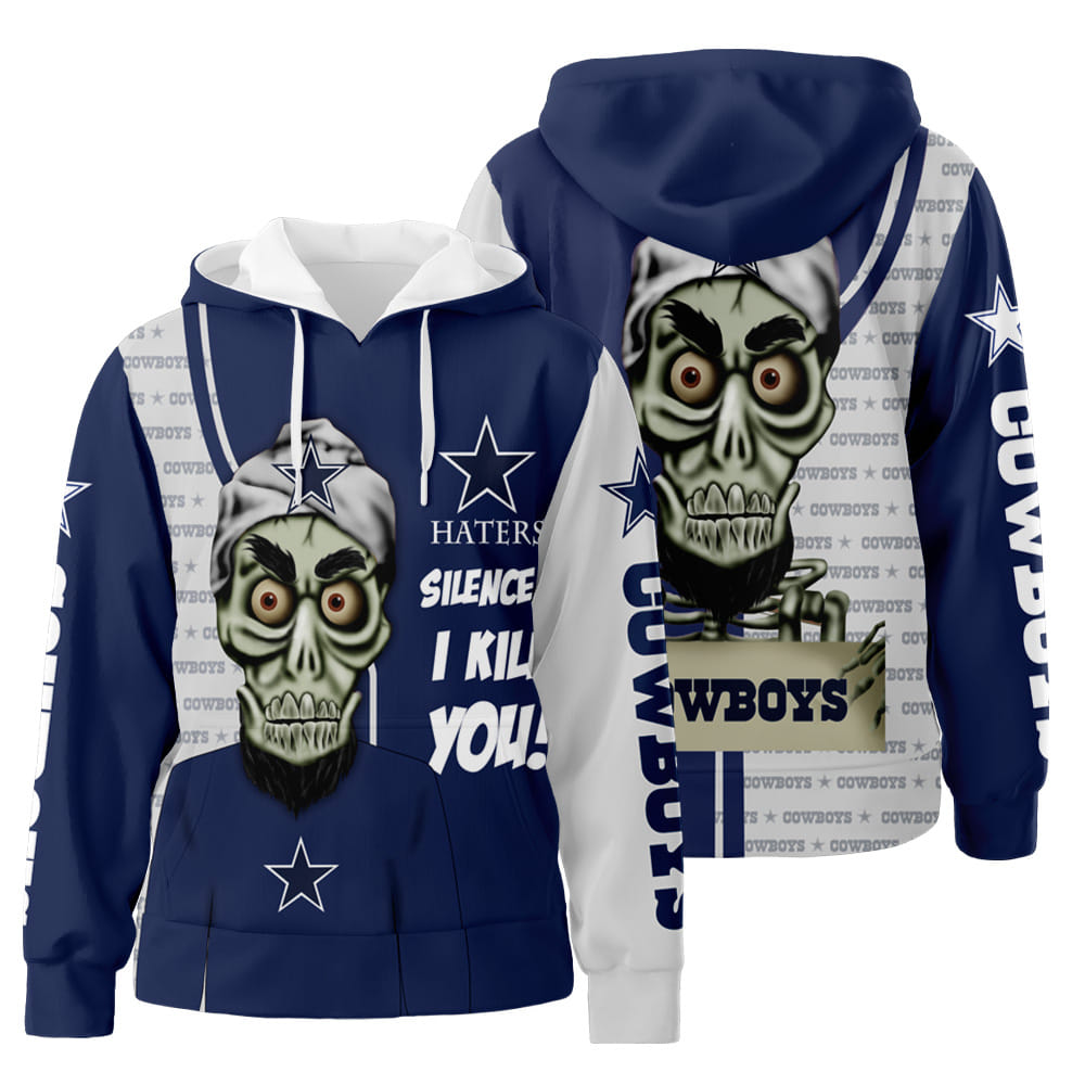 Dallas Cowboys Hater Silence I Kill You 3D All Over Print Hoodie Zip-Up Hoodie