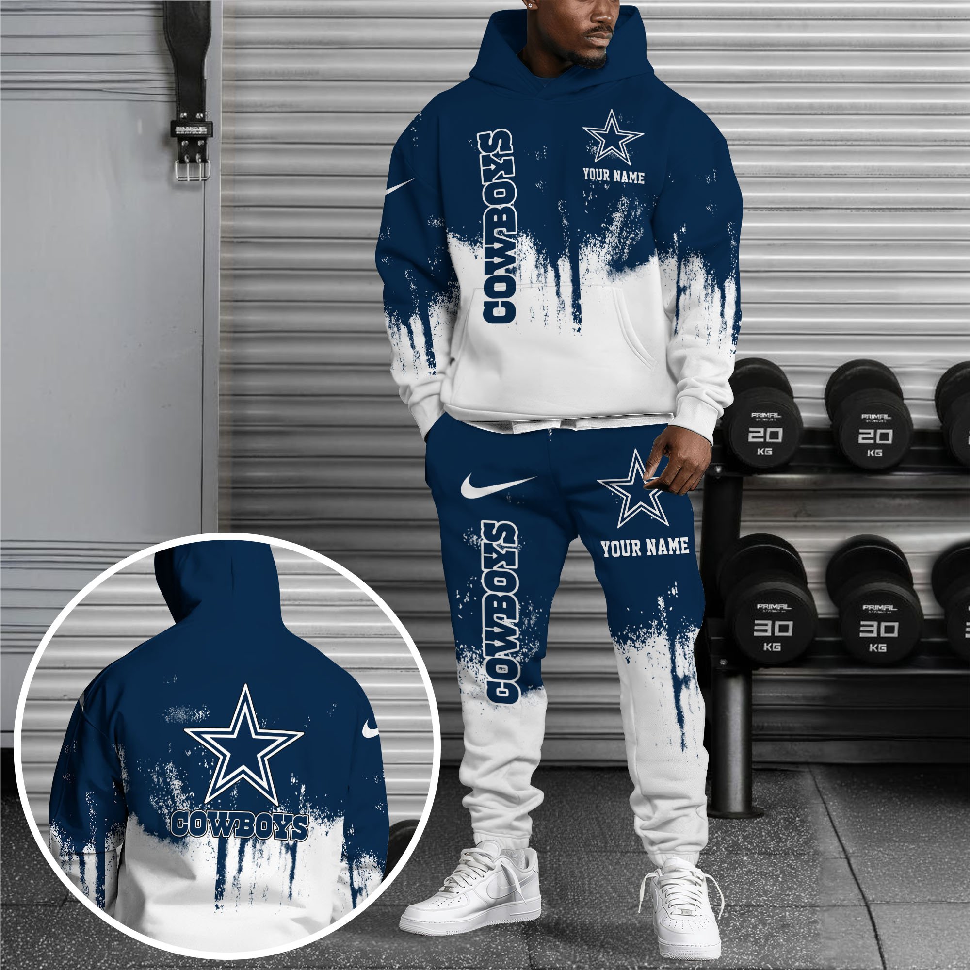 Dallas Cowboys Hoodie Sweatpants Set Custom Your name, Sport Hoodie Sweatpants Set, Sport Gifts For Fan Gift For Sport Music Fans