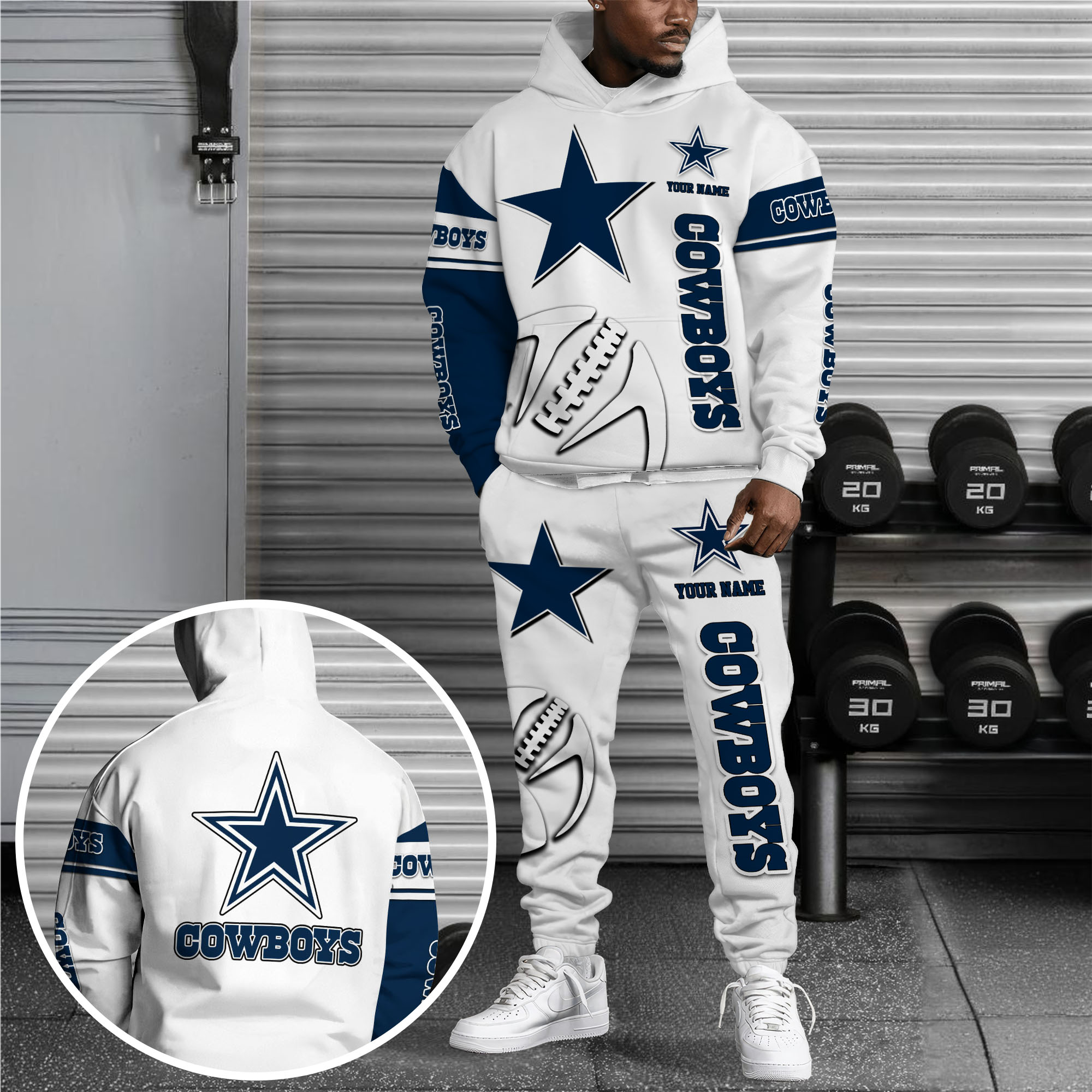 Dallas Cowboys Hoodie Sweatpants Set Custom Your name, Sport Hoodie Sweatpants Set, Sport Gifts For Fan Premium Merchandise