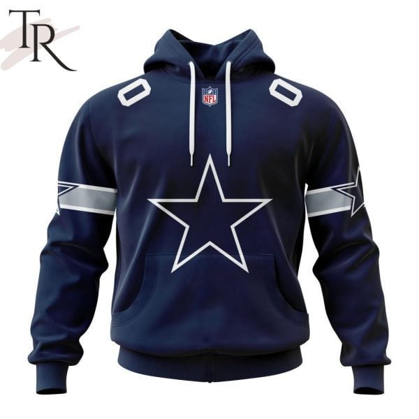 Dallas Cowboys Personalized Name And Number NFL 3D Hoodie Style 96 Gift For Sport Music Fans