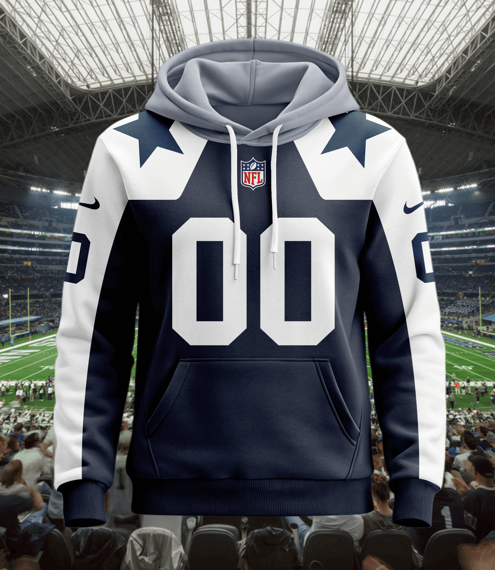 Dallas Cowboys Personalized Name And Number NFL 3D Hoodie Version 23