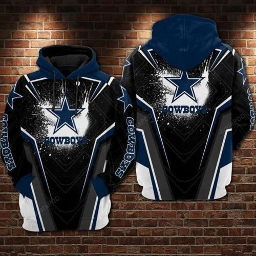 Dallas Cowboys Printed NFL Hoodie  Zip Hoodie