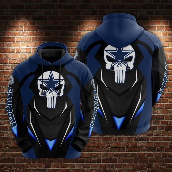 Dallas Cowboys Punisher NFL Football Team Hoodie