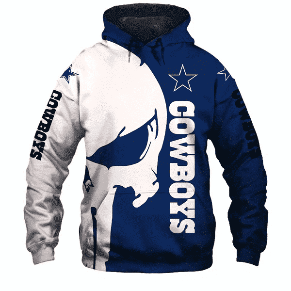 Dallas Cowboys Punisher NFL Unisex 3D Hoodie