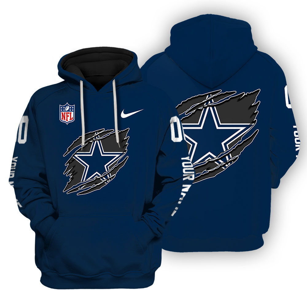 Dallas Cowboys Scratch Logo NFL 3D Hoodie Version 113
