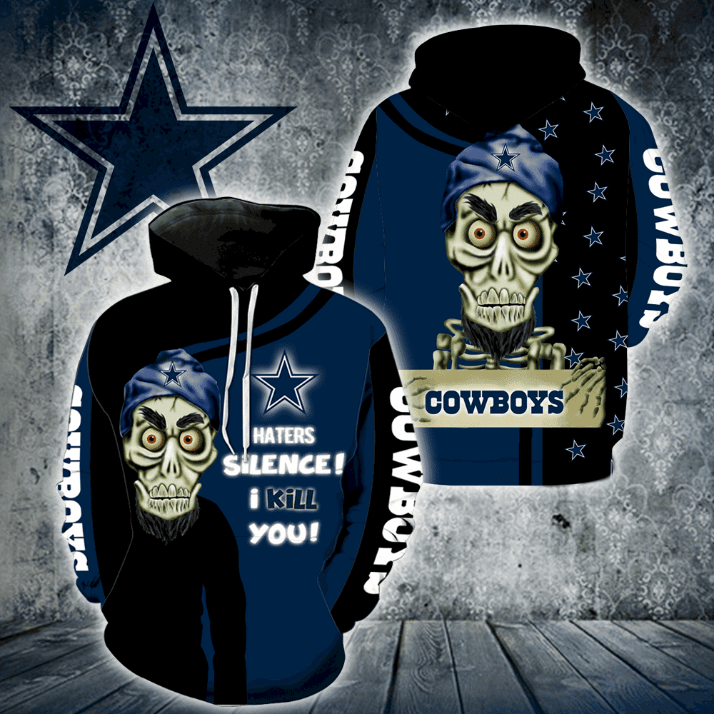Dallas Cowboys Skull Full Hoodie  Zip Hoodie