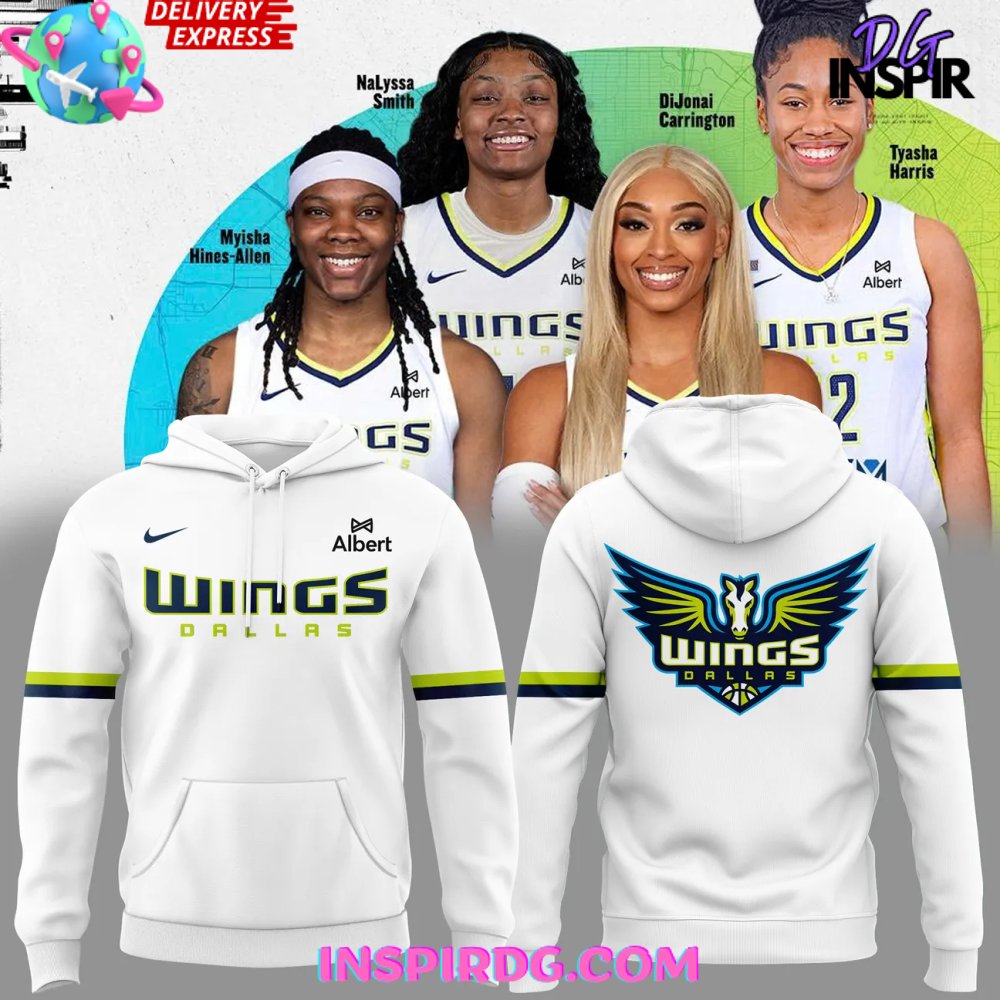 Dallas Wings 2025 WNBA White Team Pride Hoodie Gift For Sport Music Fans