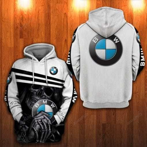 Death Skull Hold BMW Logo Hoodie  Zip Hoodie