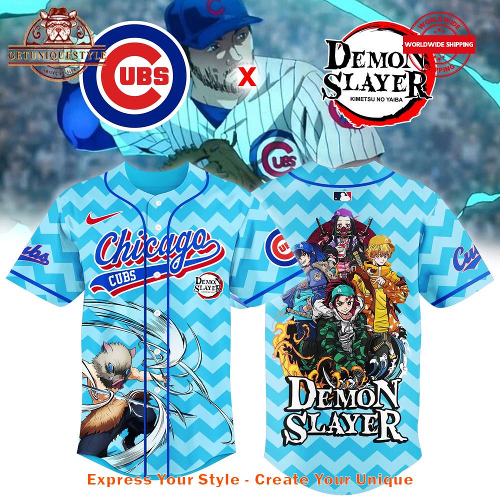 Demon Slayer x Chicago Cubs Jersey