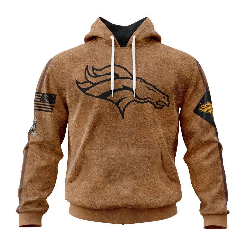 Denver Broncos Basic Brown NFL 3D Hoodie
