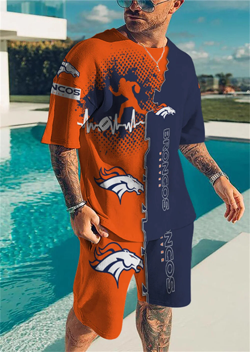Denver Broncos Limited Edition Top And Shorts Two-Piece Suits Merch For Fans Gift For Sport Music Fans