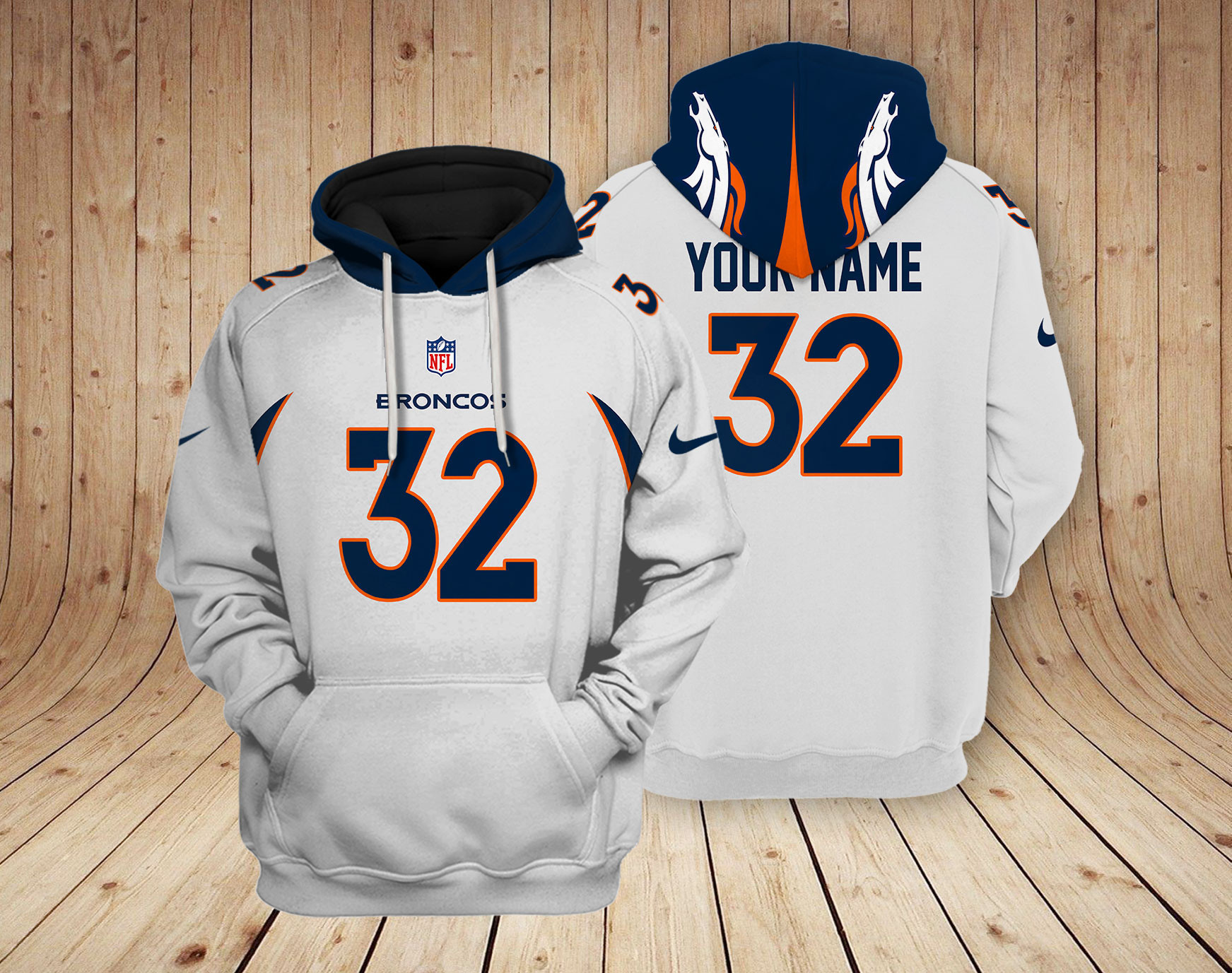 Denver Broncos NFL Team 3D Hoodie