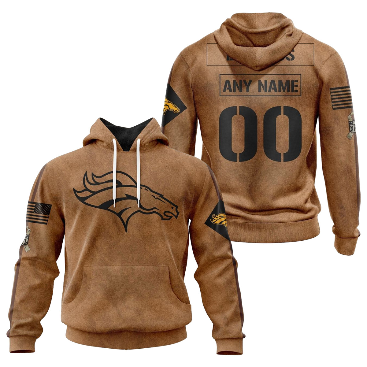 Denver Broncos Salute To Service Club 3D printed Sweatshirt, Hoodie, Zipped Hoodie Gift For Sport Music Fans