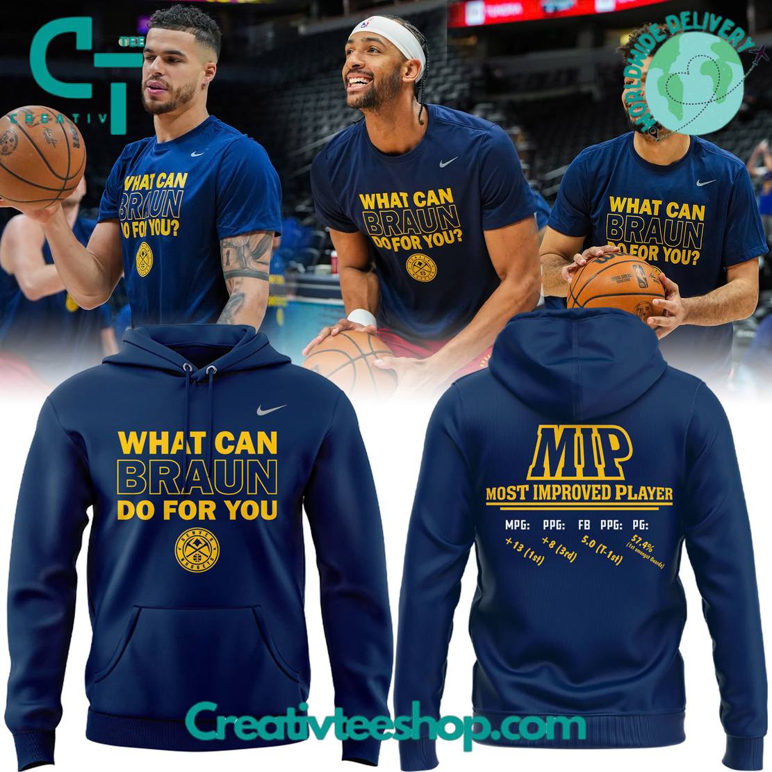 Denver Nuggets Christian Braun MIP Special Hoodie
