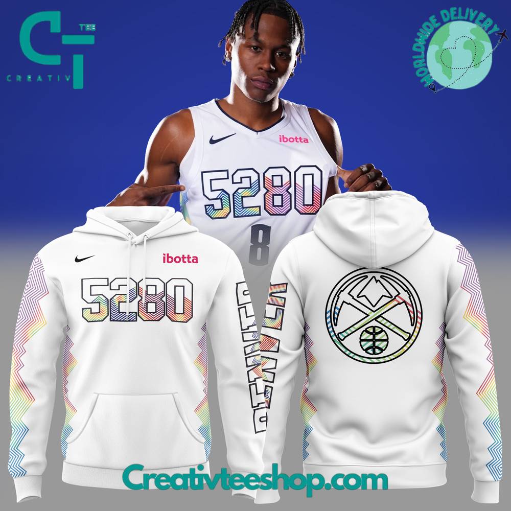 Denver Nuggets City 2024 White Hoodie